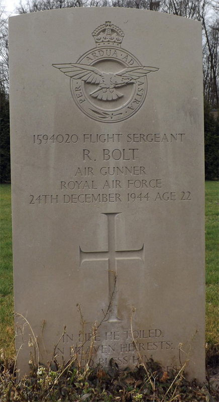 F/Sgt Ronald Bolt<br/><br /><br />died December 24th, 1944